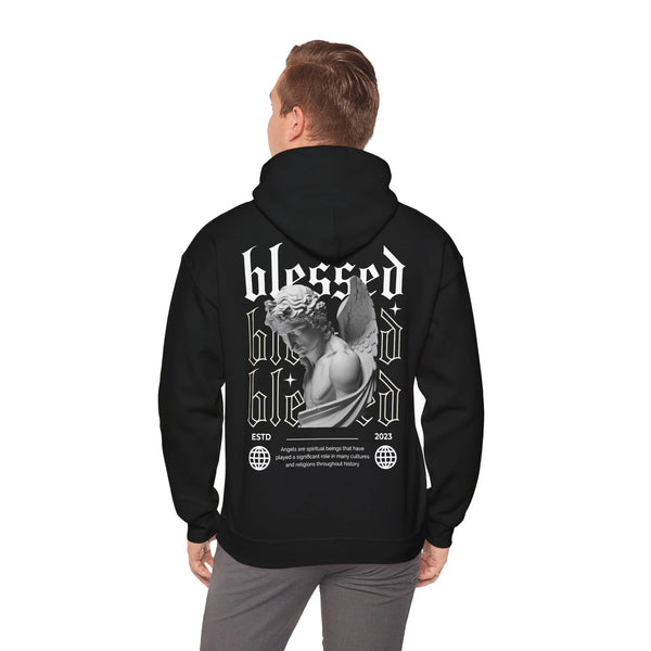 Back Printed Black Blessed Hoodie