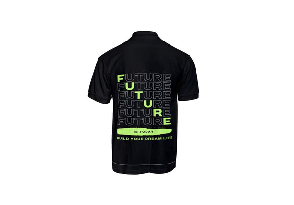 BALCK TSHIRT FUTURE WITH BACKPRINT