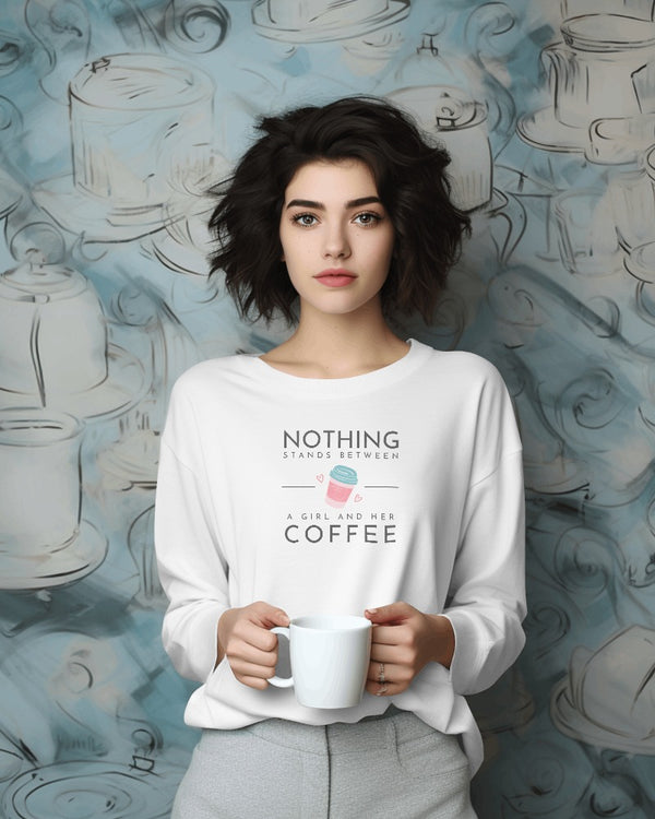 Women's sweatshirt for coffee lovers