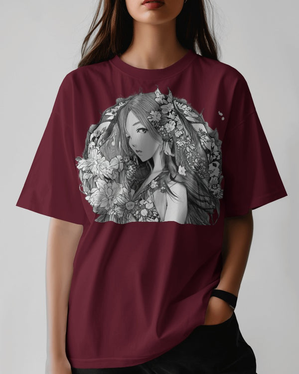 Oversized Printed T-shirt for women's